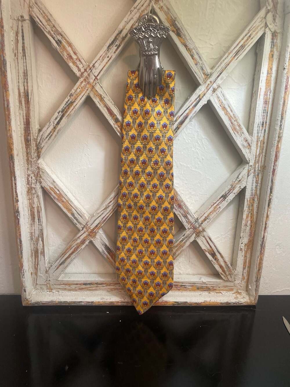 Robert Talbott Best of Class Nordstrom Yellow Floral Medallion Silk Tie